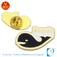 Insignia de Pin de forma de ballena para recuerdo con chapado en oro